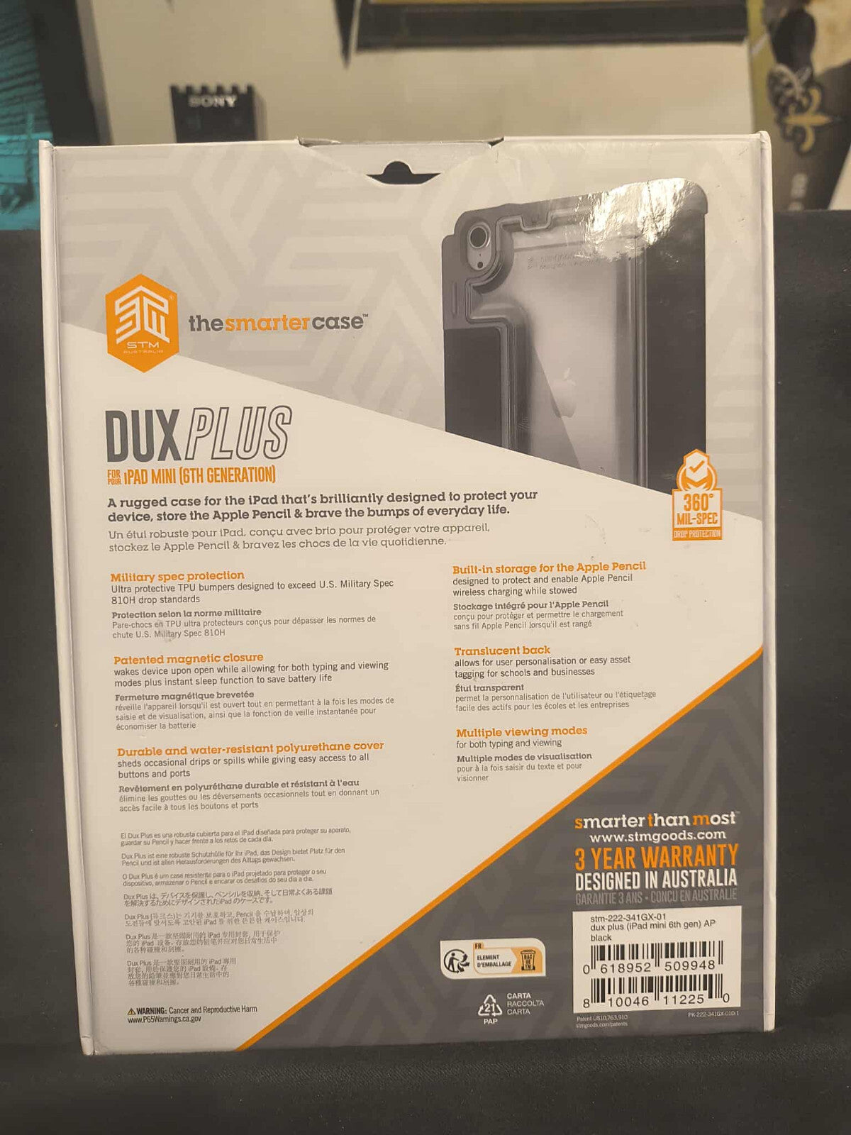 DUX PLUS (IPAD MINI 6TH/7TH GEN) - BLK DUX PLUS (IPAD MINI 6TH/7TH GEN) - BLK
